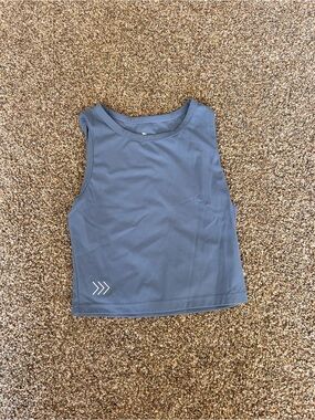 Cropped Blue Tank Top